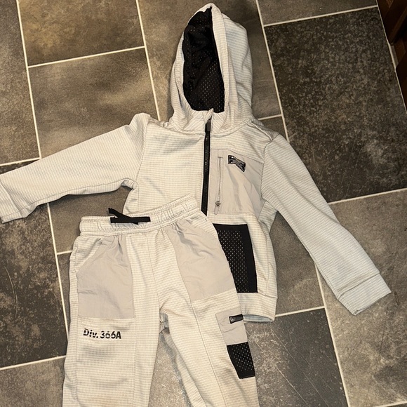 Kids Gray Hooded Tracksuit - Picture 1 of 4